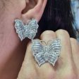 NEW Large Butterfly Diamond Jewelry Set 14kt Hot on Sale