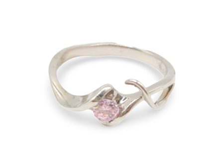 NEW Round Pink Diamond Ring 18kt Hot on Sale