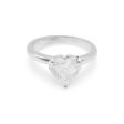 NEW Heart Solitaire Diamond Engagement Ring 14kt For Sale