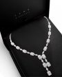 #LVNA2024 |Grand Baguette Halo Dangling Diamond Necklace 18kt For Sale