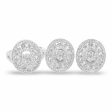 NEW Oval Halo Diamond Jewelry Set 18kt Sale