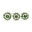 New Floral Emerald Nano Gemstone Diamond Jewelry Set 14kt Fashion