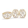 NEW Golden Cluster Shape Deco Diamonds Jewelry Set 14kt on Sale