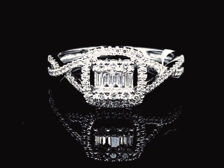 Twisted Shank Cushion Diamond Ring 14kt Hot on Sale