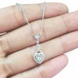 NEW Round Knot Heart Drop Diamond Necklace 14kt Online