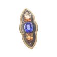 NEW Rainbow Nano Gemstone Diamond Statement Ring 18kt on Sale