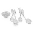 NEW Twin Oval Drop Diamond Jewelry Set 14kt For Discount