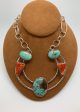 #8 Turquoise and Spiny Oyster Necklace by Dezbah Stumpff on Sale