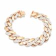 NEW Cuban Chain Diamond Bracelet 14kt Online Sale