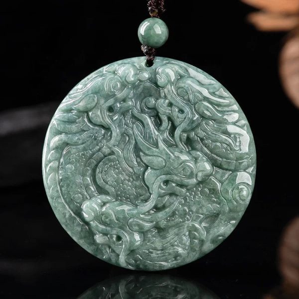 THE VAULT | Genuine Natural Long Pai Hand Carved Jadeite Necklace Hot on Sale