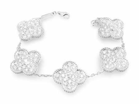 NEW Clover Diamond Bracelet 18kt For Cheap