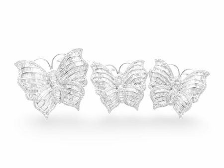 NEW Large Butterfly Diamond Jewelry Set 14kt Hot on Sale