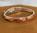 Spiny Oyster Inlay Bracelet  by Earl Plummer Online Hot Sale