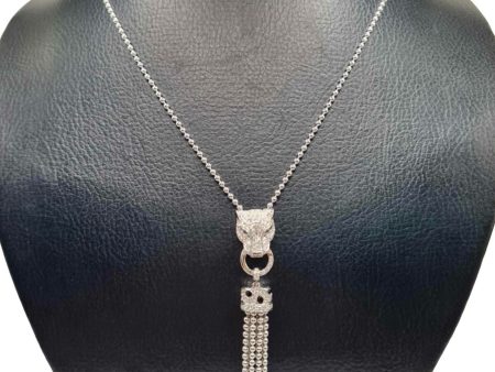 NEW Panther Chandelier Beads Diamond Necklace 18kt on Sale