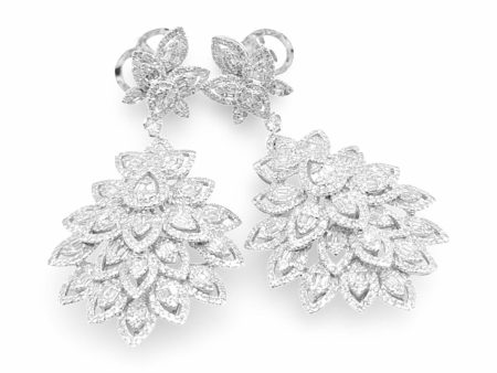 NEW Pear Chandelier Diamond Earrings 14kt Online Sale