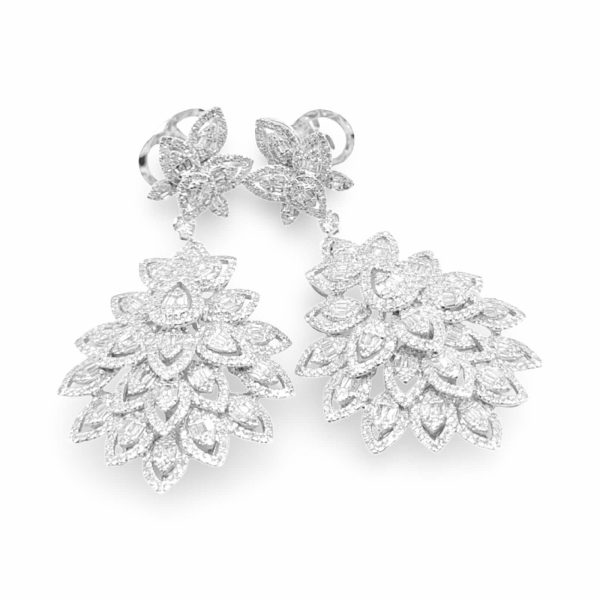 NEW Pear Chandelier Diamond Earrings 14kt Online Sale