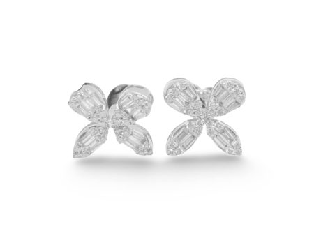 NEW Clover Diamond Stud Earrings 18kt Sale