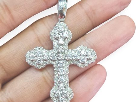 NEW Clover Cross Diamond Pendant 14kt For Discount