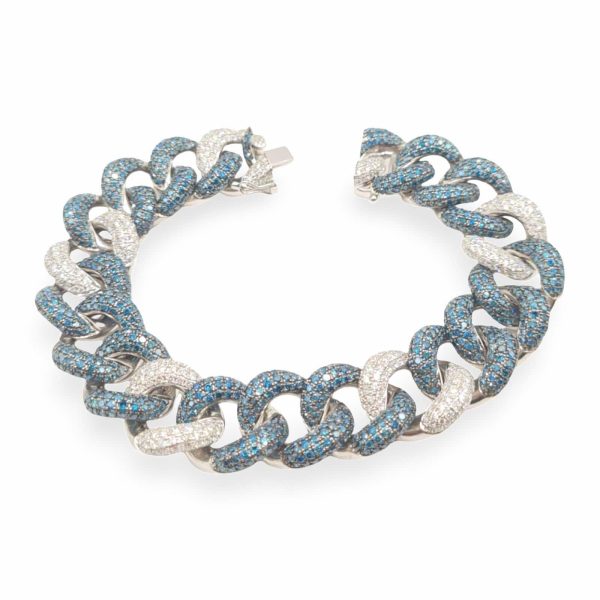 NEW Cuban Chain Diamond Bracelet 14kt Online now