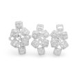 NEW Square Halo Paved Statement Diamond Jewelry Set 14kt For Cheap