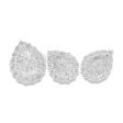 NEW Classic Pear Round Baguette Diamond Jewelry Set 18kt Sale