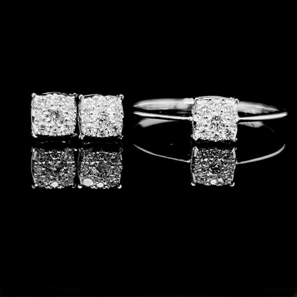 #LVNA2024 | Classic 0.50ct Face Cushion Paved Diamond Jewelry Set Discount