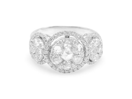 NEW Trio Round Rositas Halo Diamond Ring 18kt Online