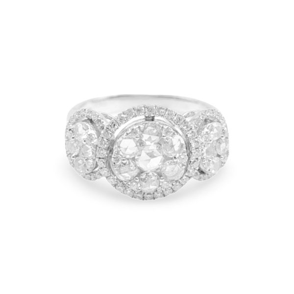 NEW Trio Round Rositas Halo Diamond Ring 18kt Online