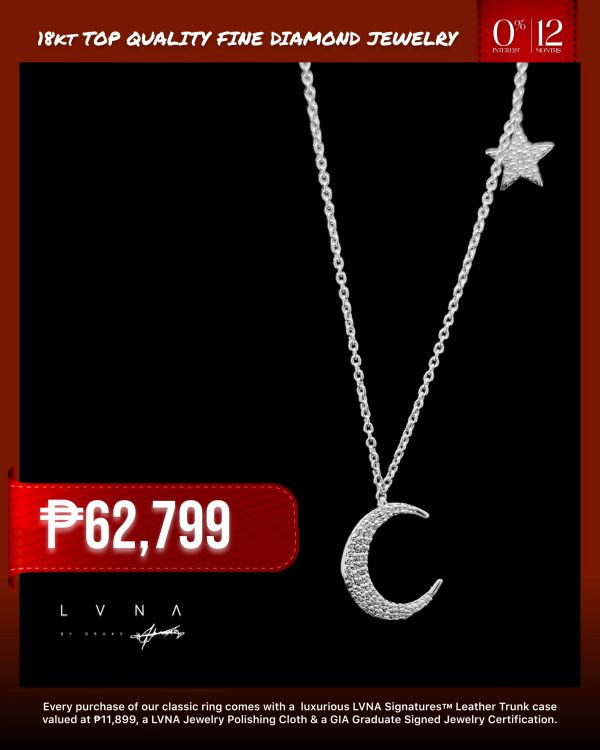 #LVNA2024 | Moon Star Diamond Necklace 18kt For Cheap