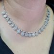 NEW Round Lantern Station Diamond Necklace 14kt Sale