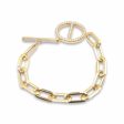 NEW Chain Belt Lock Diamond Bracelet 14kt For Cheap