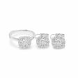 NEW 6ct Face Round Diamond Jewelry Set 18kt Online Hot Sale