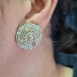 NEW Spiral Round Diamond Earrings 14kt on Sale