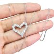 NEW Heart Round Diamond Necklace 18kt Fashion