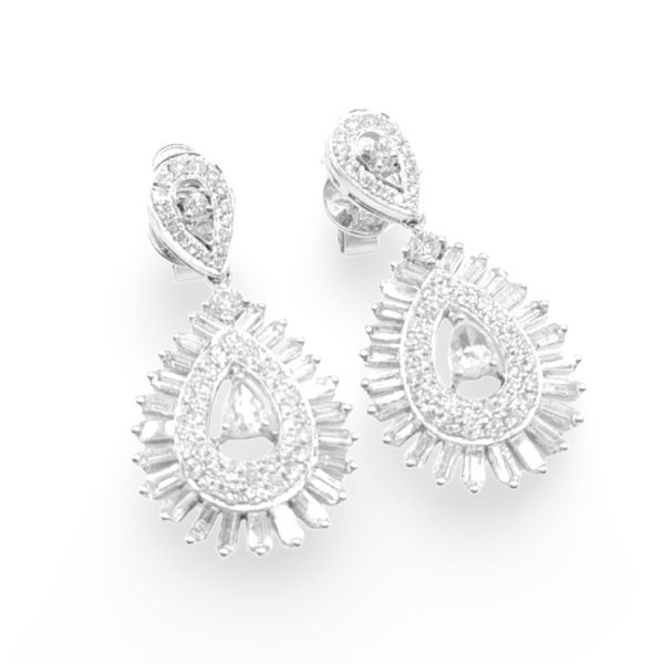 NEW Pear Drop Diamond Earrings 18kt Online now