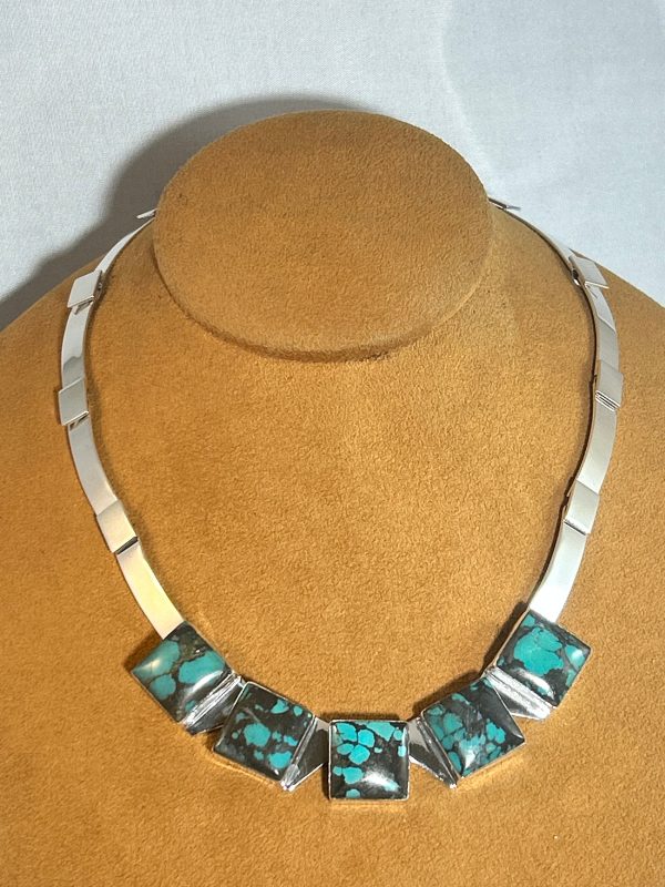 Flowing Five Stone Turquoise Necklace by Burch Driver Discount