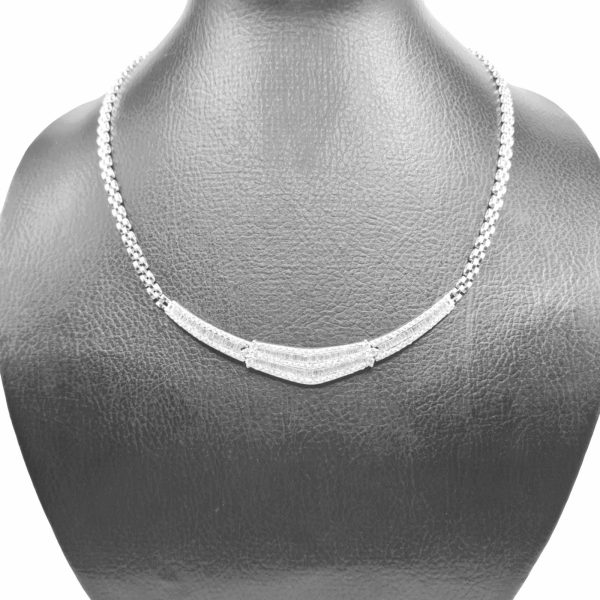 NEW Watch Strap Chain Curve Diamond Choker Necklace 14kt Online Hot Sale