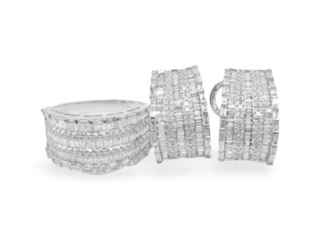 NEW Millionaires Diamond Half Eternity Jewelry Set 14kt For Discount