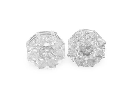 NEW 2.25ct Face Victorian Diamond Stud Earrings 18kt Online