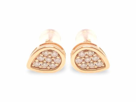 NEW Classic Pear Diamond Stud Earrings 18kt Fashion