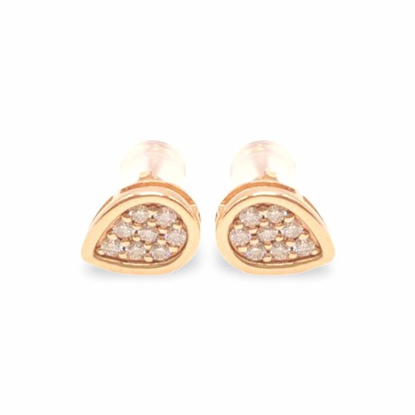 NEW Classic Pear Diamond Stud Earrings 18kt Fashion