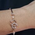 NEW Twin Nail Diamond Bracelet 18kt Cheap