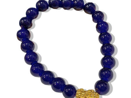 GOLD PIYAO  | 24K Blue Sapphire Birthmonth Beads Lucky Piyao Bracelet Discount