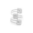 NEW Trio Square Statement Diamond Ring 14kt For Discount