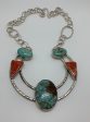 #8 Turquoise and Spiny Oyster Necklace by Dezbah Stumpff on Sale