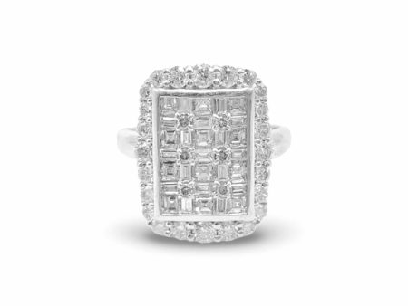 NEW Emerald Halo Diamond Ring PT Hot on Sale