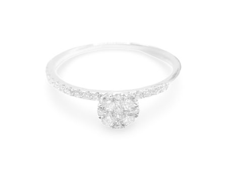 NEW Round Half Eternity Diamond Ring 18kt Online