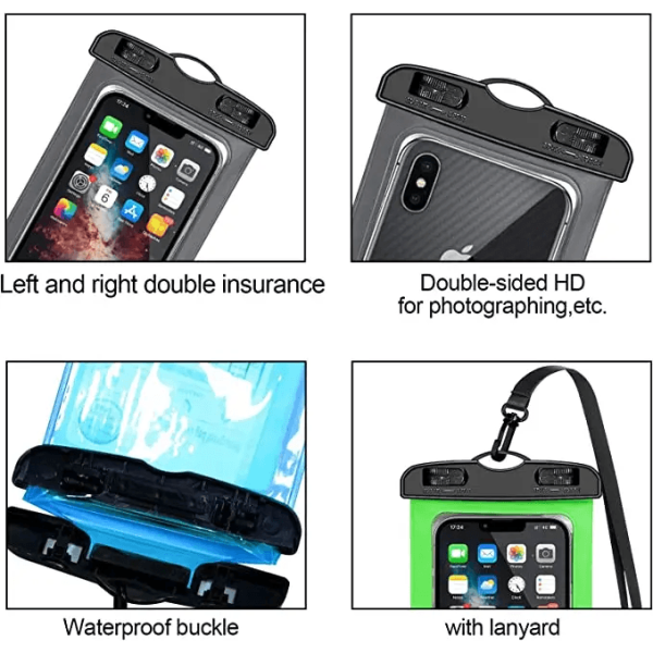 Universal Waterproof Phone Pouch, Large Phone Waterproof Case Dry Bag IPX8 Outdoor Sports for Apple iPhone 14 13 12 11 Pro Max XS Max XR X 8 7 6 Plus SE, Samsung S21 S20 S10,Note,Up to 6.7  For Discount