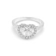 NEW Heart Halo Diamond Ring 18kt Online Sale