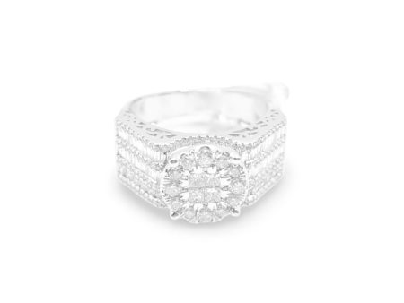 NEW Millionaire Invisible Baguette Diamond Ring 14kt Sale